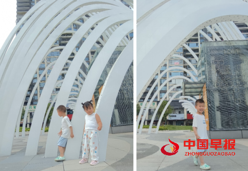 亚洲最大不锈钢灯光雕塑星环雕塑亮相长沙(图5)